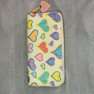 Dooney & Bourke Hearts Zip Around Wallet.